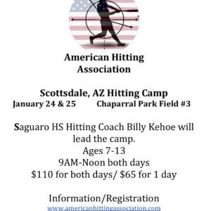 January 24,25 Scottsdale Hitting Camp